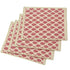Artisan Hand Loomed Placemat - Red with Green Stitching - 14" x 19" - Set of 4 - ARCADIA HOME